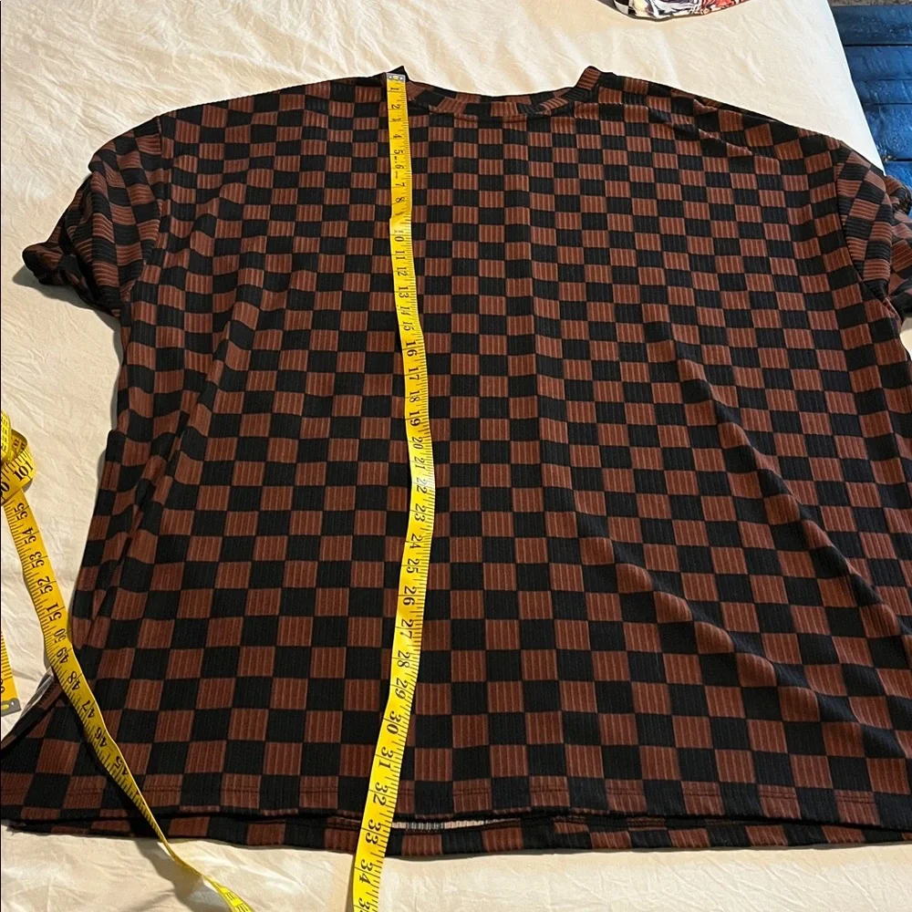 Dressed in LALA Malone Biker set in Mocha and Black Checkerboard - Picture 12 of 16